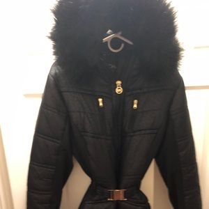 Micheal Kors faux fur hood